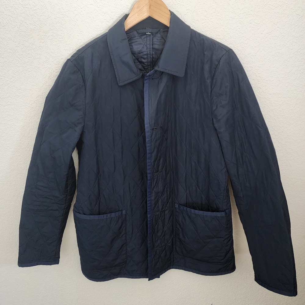 Allegri Dark Blue Quilted Jacket Size 46 IT Sz 10-12 US